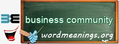 WordMeaning blackboard for business community